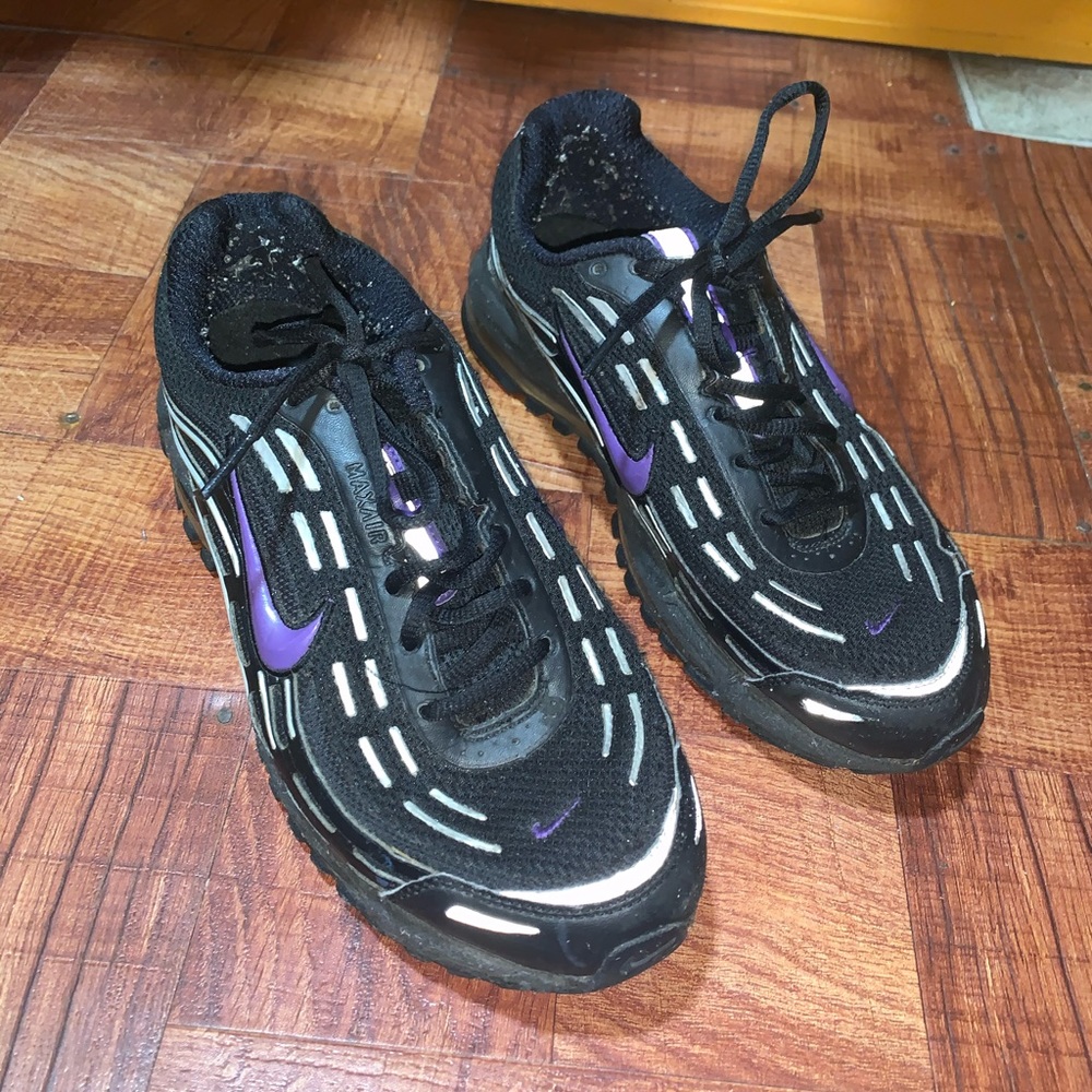 AirMax 97s throwback purple Nike logo